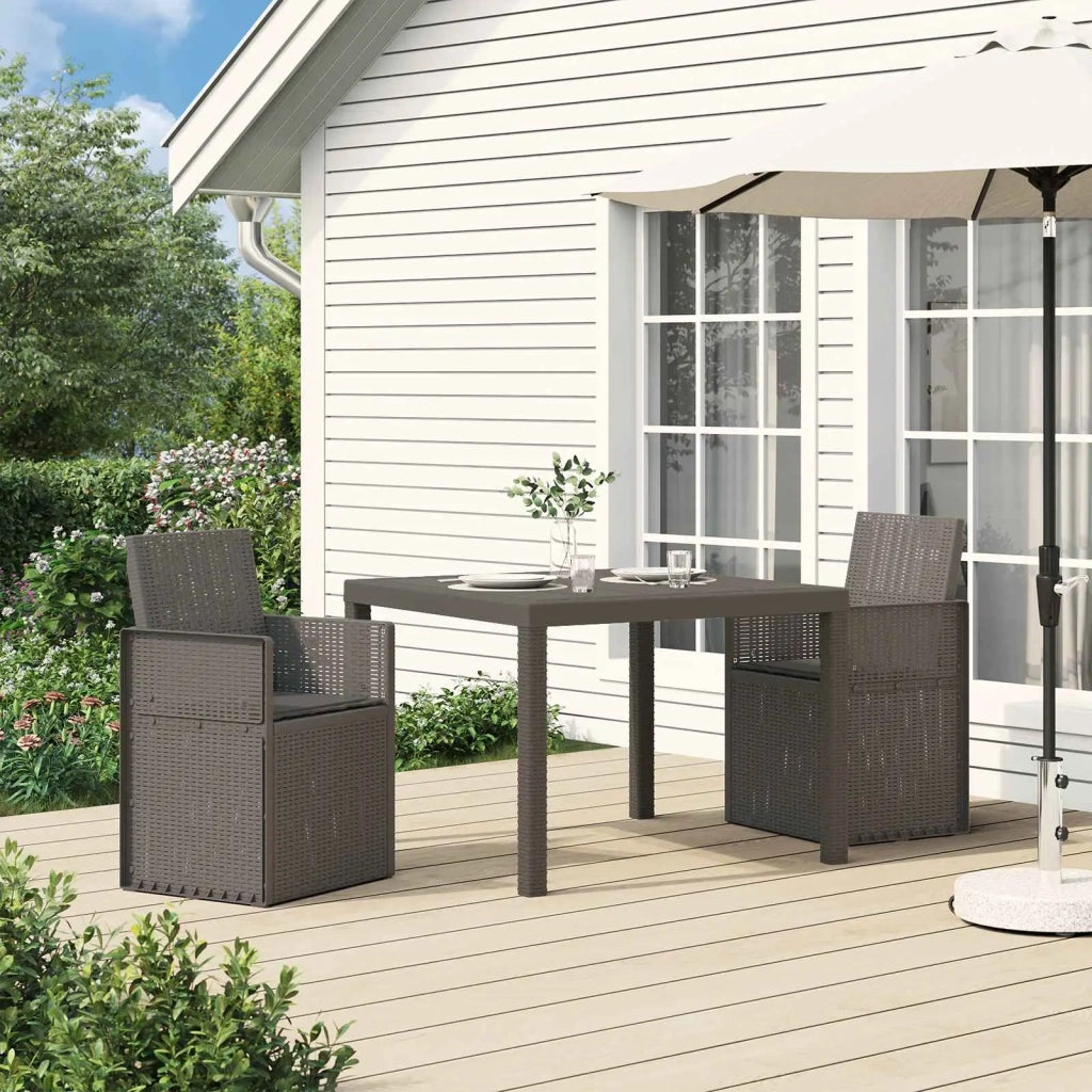 Sedie da pranzo da giardino 2 pcs Grigio chiaro e Antracite PP 8000007
