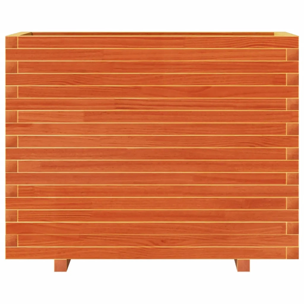 Fioriera Giardino Marrone Cera 90x40x72 cm Legno Massello Pino