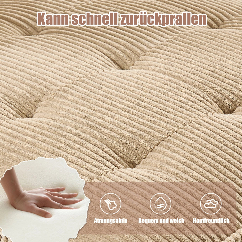 Sofa modulare 6 posti - Zephmum- Tessuto corda, ergonomico, stoccaggio, combinabile