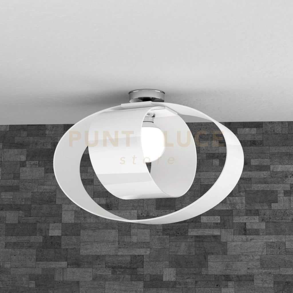 LAP PLAFONIERA D.55 CM. 1 LUCE BIANCO 1146-PL55-BI