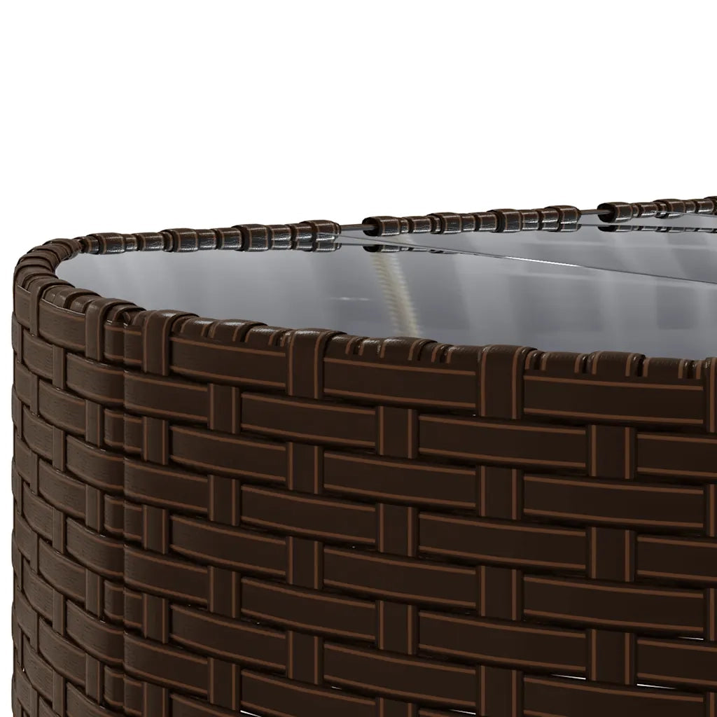 Set Divani da Giardino 7 pz con Cuscini Marrone in Polyrattan 3308382