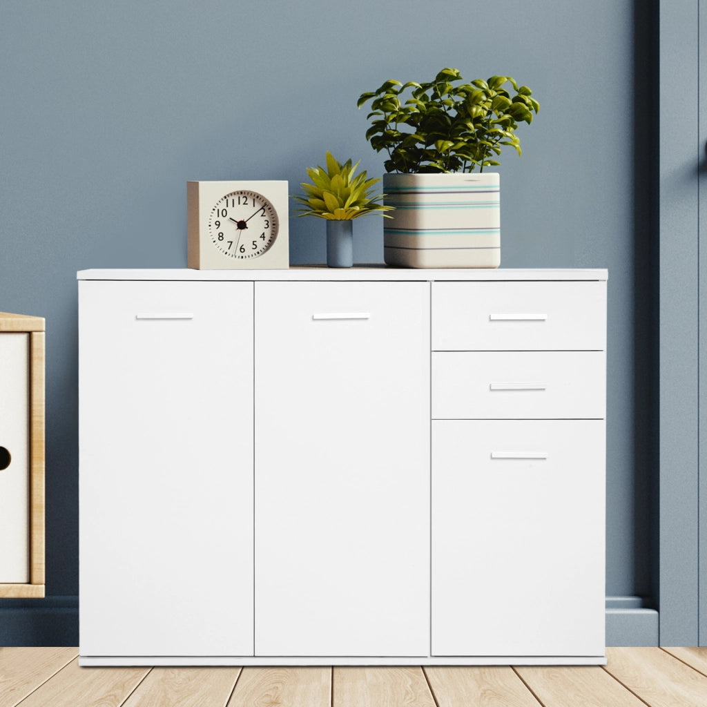 Credenza ¨C Minimal ¨C Bianco Legno 106x35x76