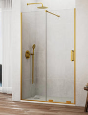 Porta doccia scorrevole 1+1 CIRENE (KENNA) 120 cm Profilo Oro Barra Perpendicolare