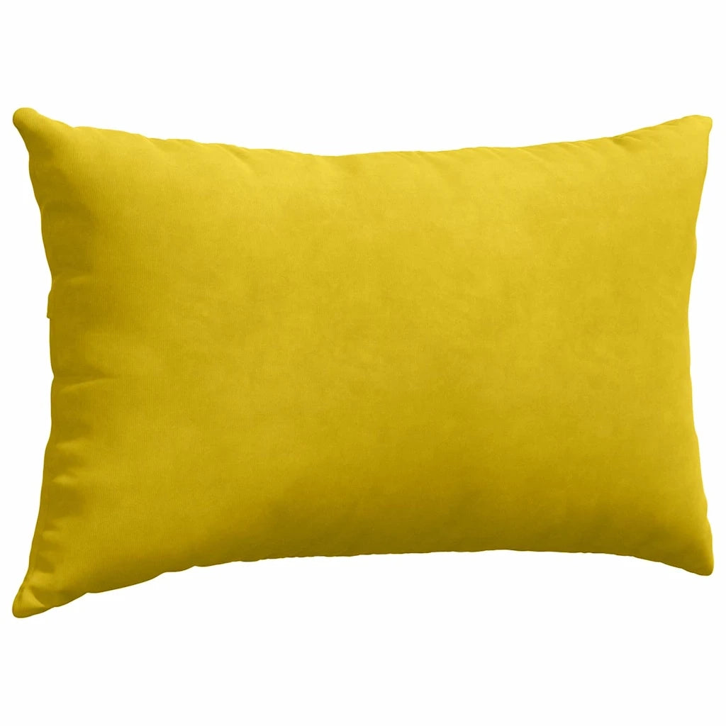 Cuscini da Divano 2 pz-Set di 2 Cuscini per Sofa Giallo 50 x 30 cm Tessuto in Cords