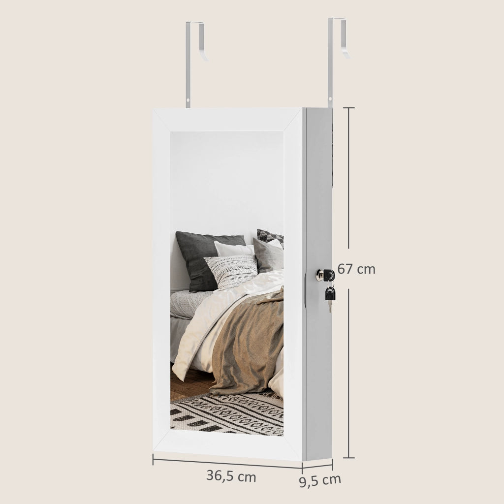Specchio con cassetti ¨C Minimal ¨C Bianco crema 60x40x12
