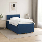 Letto box spring con materasso Blu 120 x 190 cm Tessuto 3451418