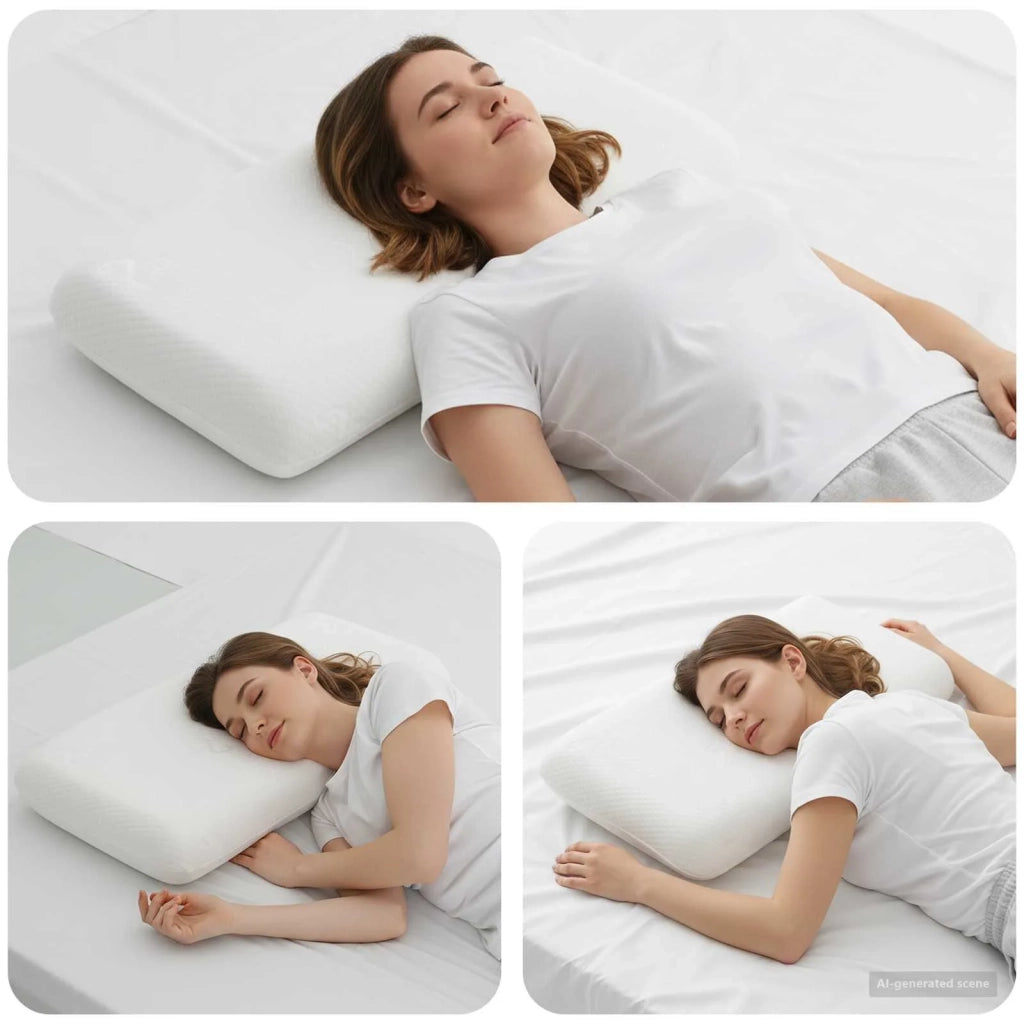 Cuscino da Letto Bianco 74 x 39 x 13 cm Schiuma Memory 42020218