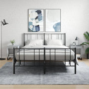 Comodini 2pz-Set di 2 Tavolino da notte Grigio Cemento 40x35x50 cm in Legno Multistrato 620477