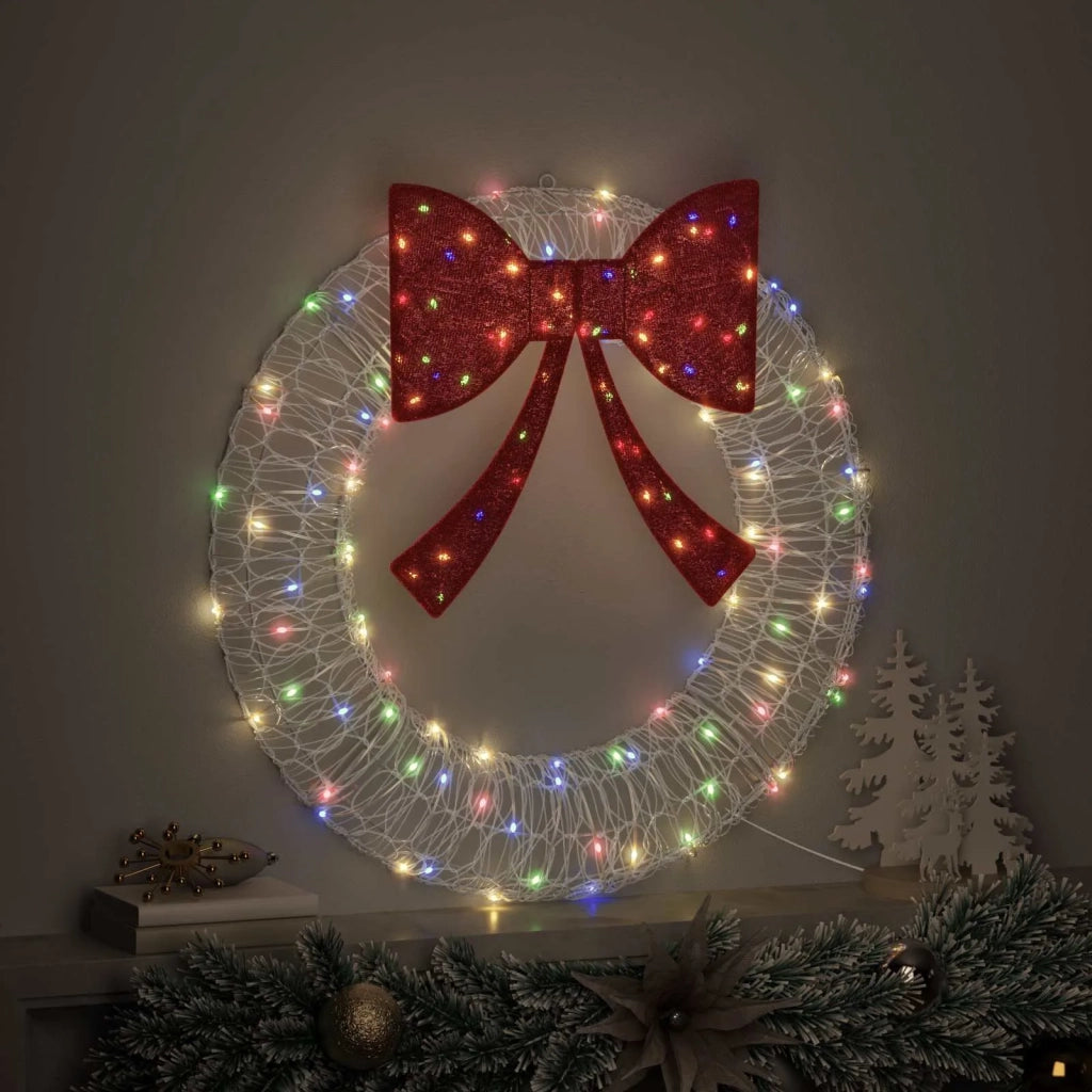 Corona con 60 LED Multicolore 76 x 76 x 8,5 cm Acrilico 42019124