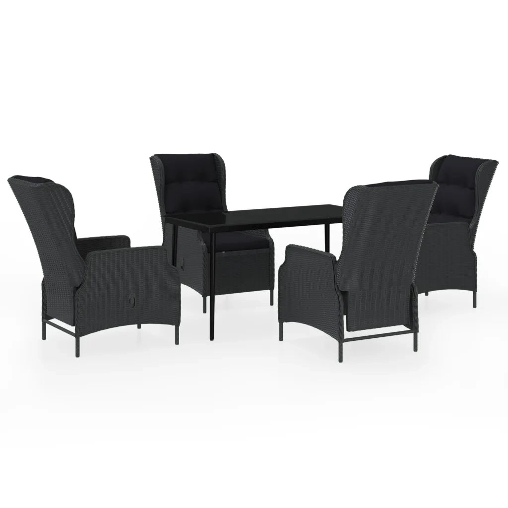 Set da Pranzo da Giardino 5 pz Grigio Scuro 3099657