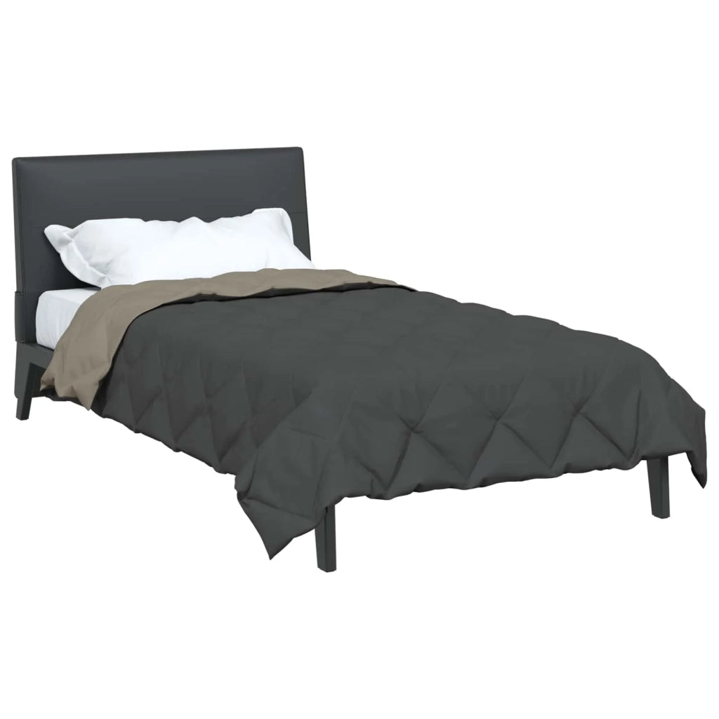 Piumone | Duvet Completo Annuale Grigio chiaro e Antracite 155 x 220 cm