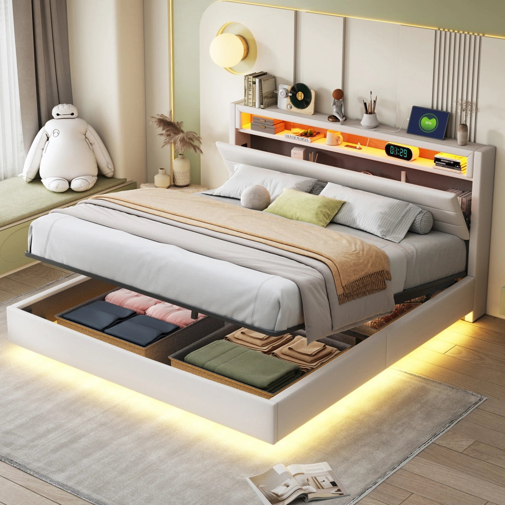 letto imbottito lino beige 160 x 200 cm