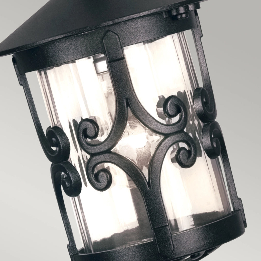Lampada a sospensione esterna Hereford Elstead nera E27