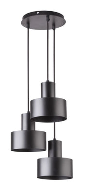 Lampada a sospensione Sigma Rif nera 3xE27 Ø33cm
