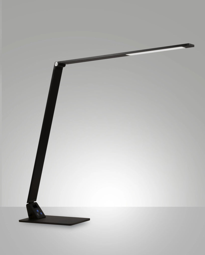 Lampada da Tavolo Wasp LED Integrato 12W Nera con Regolazione Luce Touch e Temperatura Colore CCT Selezionabile 3000K-5000K Codice 3265-30-101