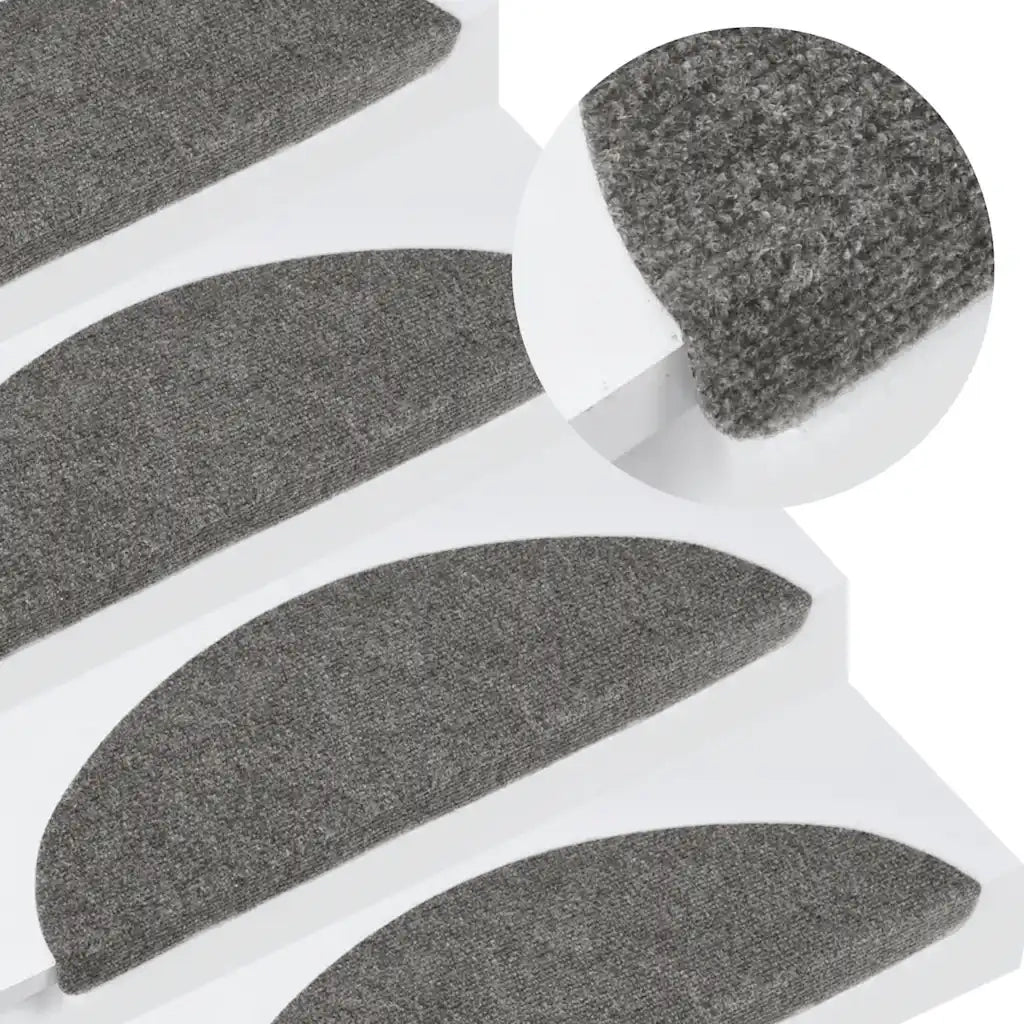 Tappetini Autoadesivi per Scale 30 pz Grigi 56x17x3 cm 3365910