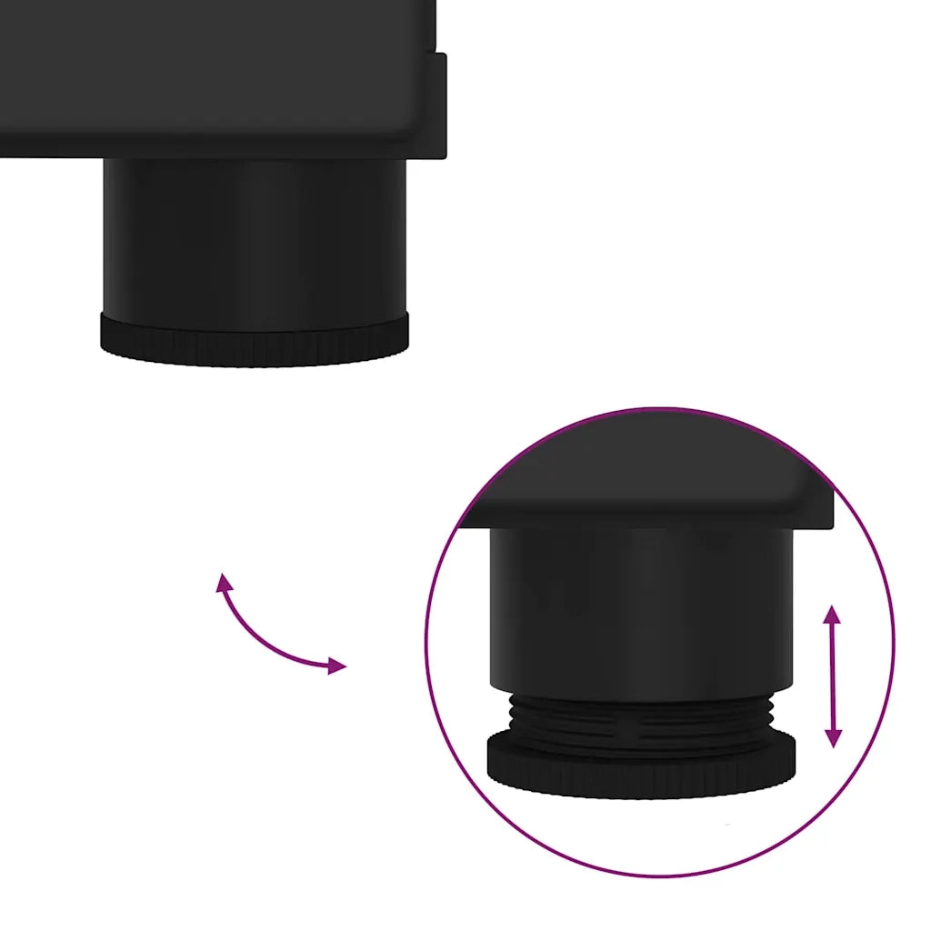 Set di mobili per il bagno con cassetto con porta 2 pcs Nero 3393014