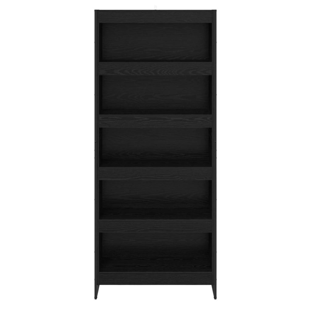 Armadio per Libri 2 pcs Rovere Nero 80 x 30 x 155 cm
