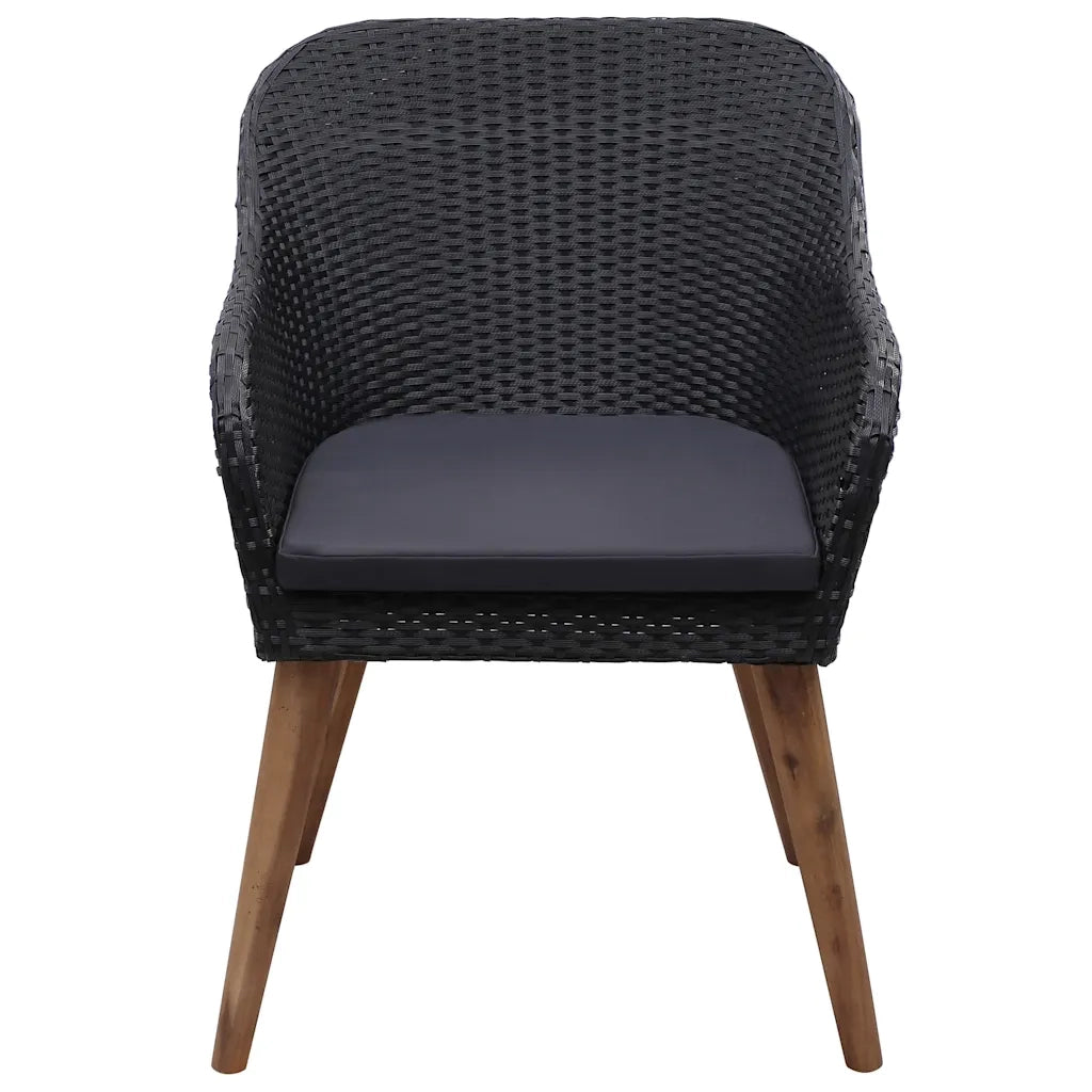 Set da Pranzo da Giardino 9 pz Nero 3067920