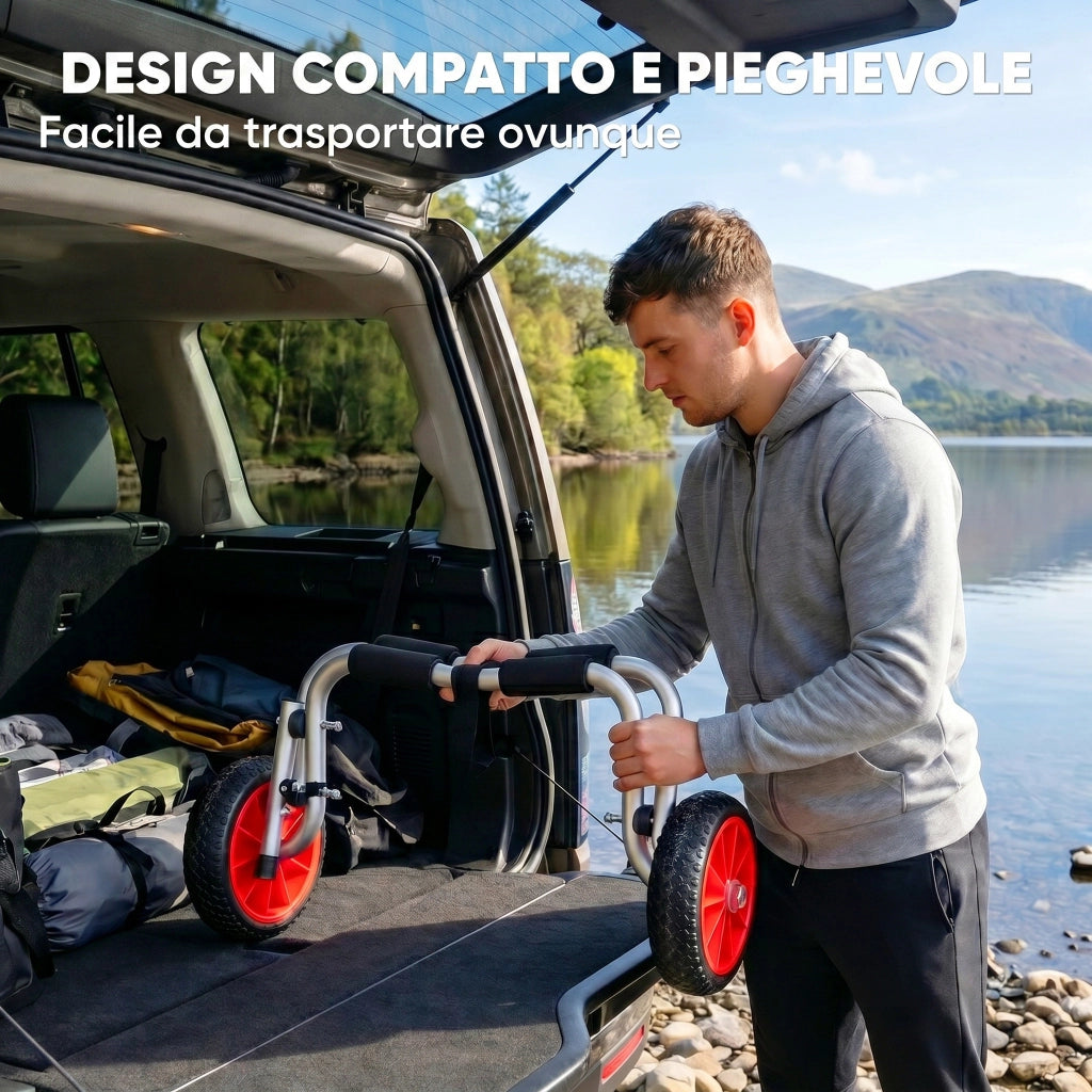 Carrello Pieghevole per Kayak ¨C Xylo ¨C Pneumatici 25cm