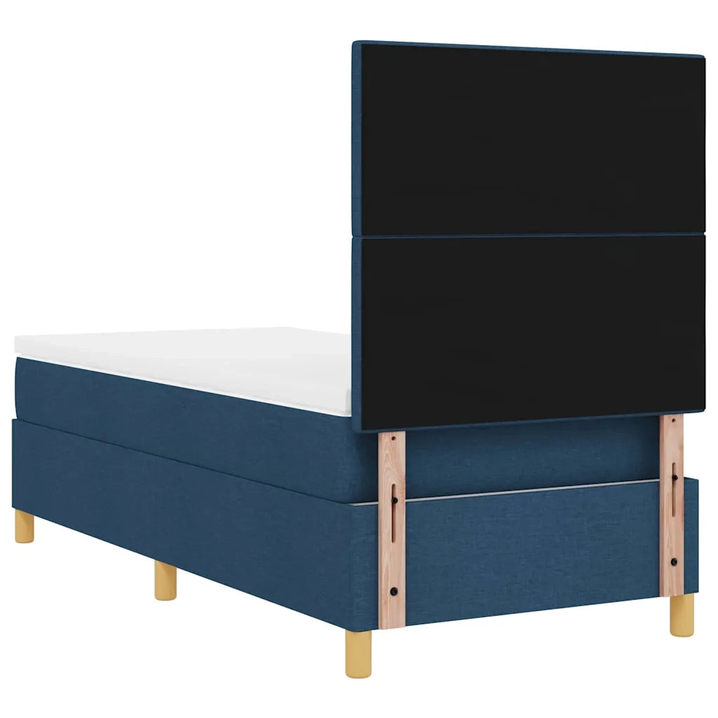 Letto a Sorgente LED con materasso Blu 100 x 200 cm Tessuto 3343081