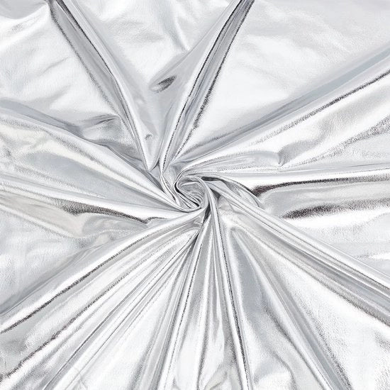 Stoffa Spandex con Glitter Hologramma - 1x1,5m - Tela Polyester Lucida - Stoffa Stesa - Attività Fai da Te per Natale - Sartoria - Stoffa con Glitter