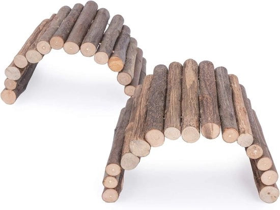 Ponticello in Legno per Giocattoli per Piccoli Animali (2 Pezzi)
