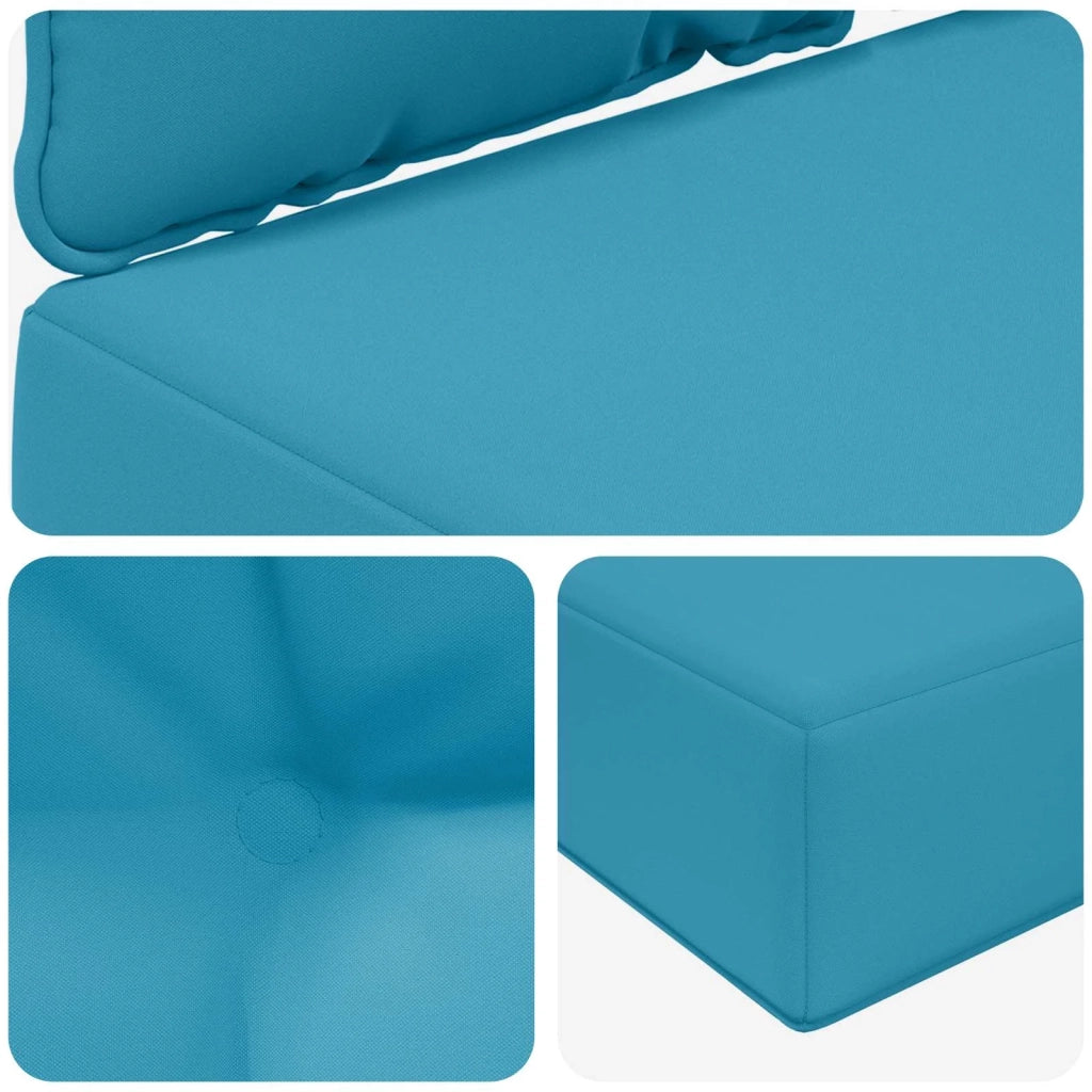 Cuscino per divano da esterno 2 pcs Blu Reale Poliestere 900907
