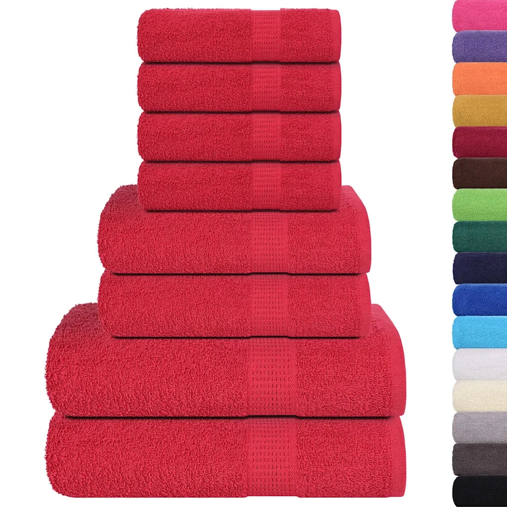 Set di asciugamani 8 pezzi FROGN Rosso 360 g/m² 137072