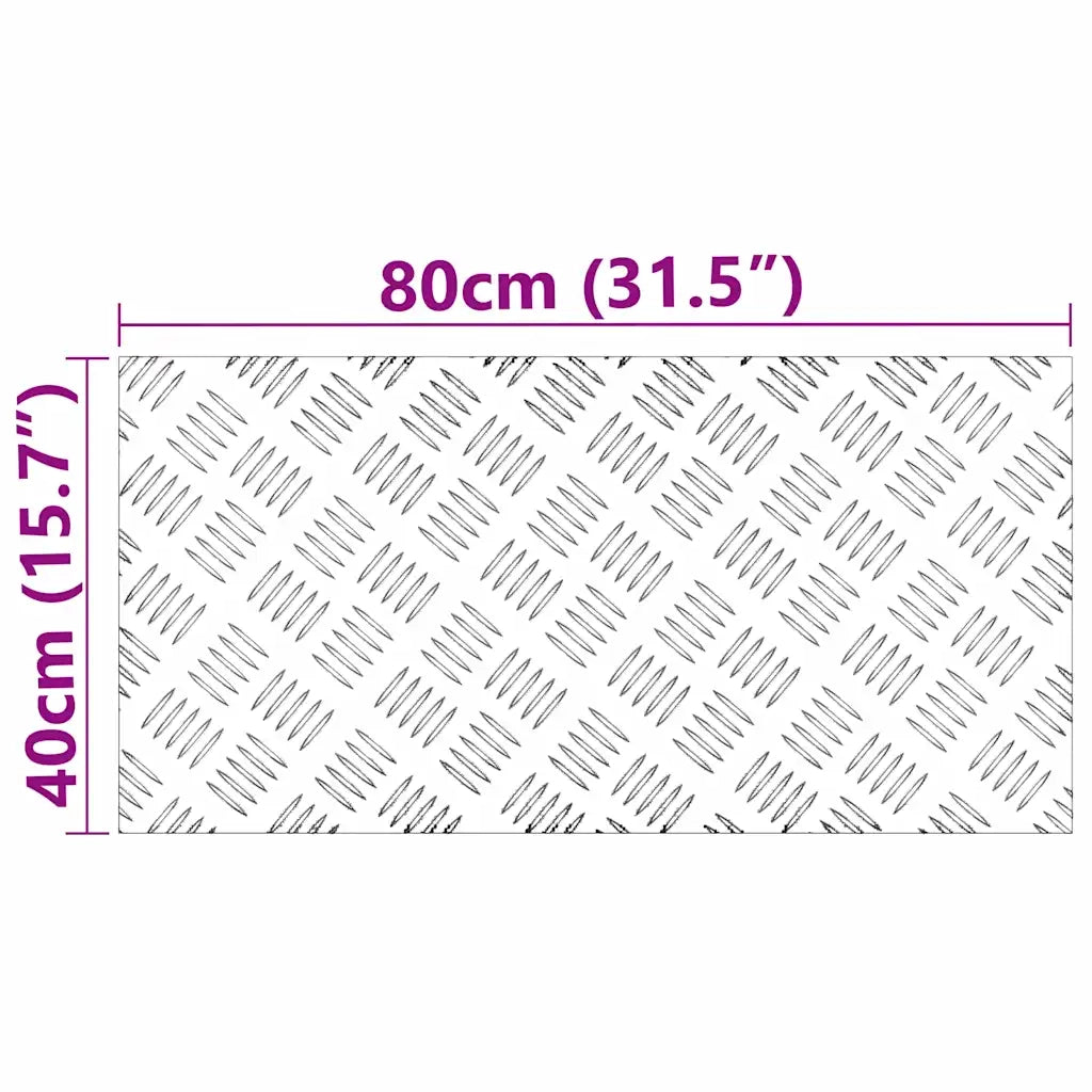 Gradini per Scale 2 pcs Argento 80 x 40 cm Alluminio 4104331