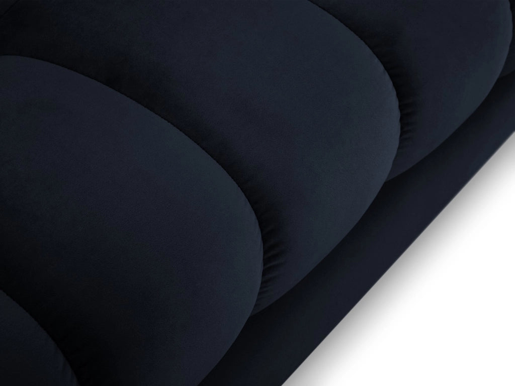 Cosmopolitan Design - Divano panoramico "Bali" 7 posti in velluto blu scuro 