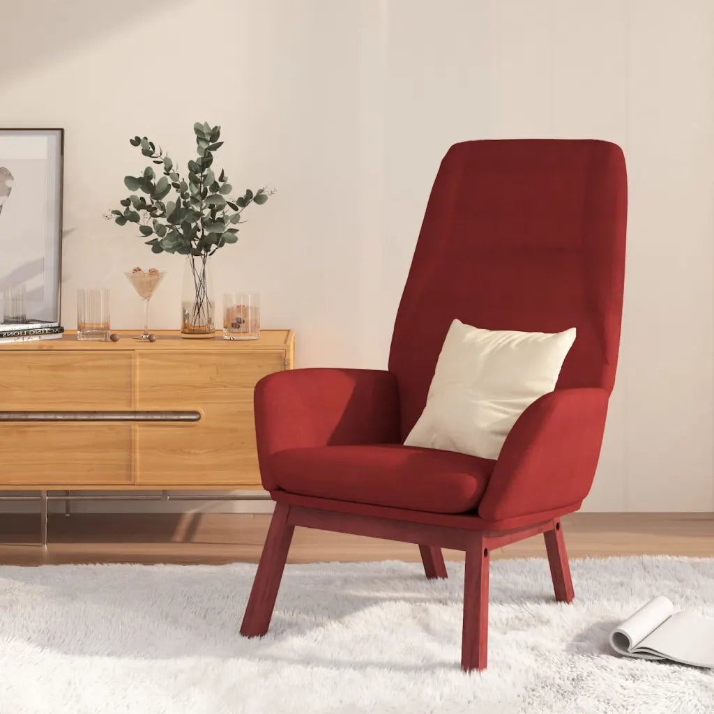 Sedia Relax Rosso Vino in Tessuto 341391
