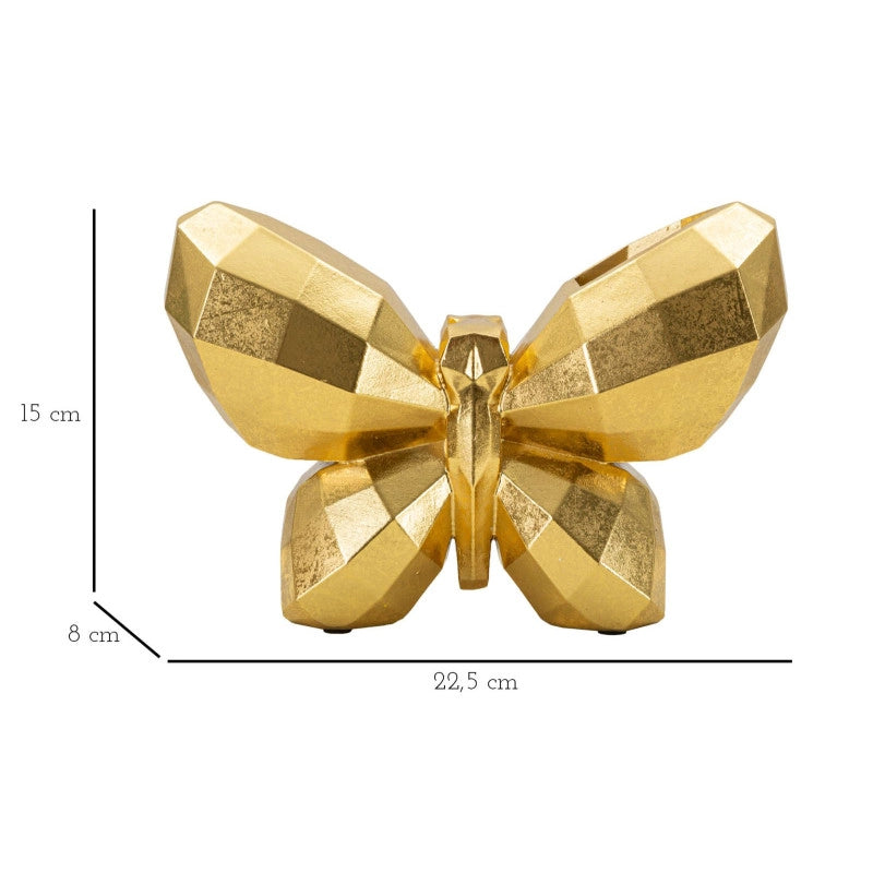 Vaso Butterfly Gold cm 22,5x8x15
