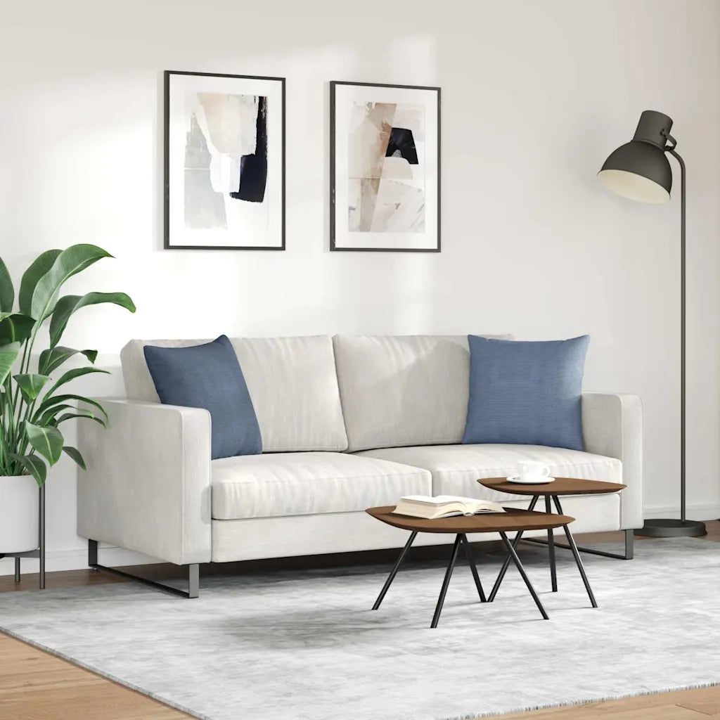 Cuscini da Divano 2 pz | Cuscini per sedie Blu 45 x 45 cm Tessuto in Cords