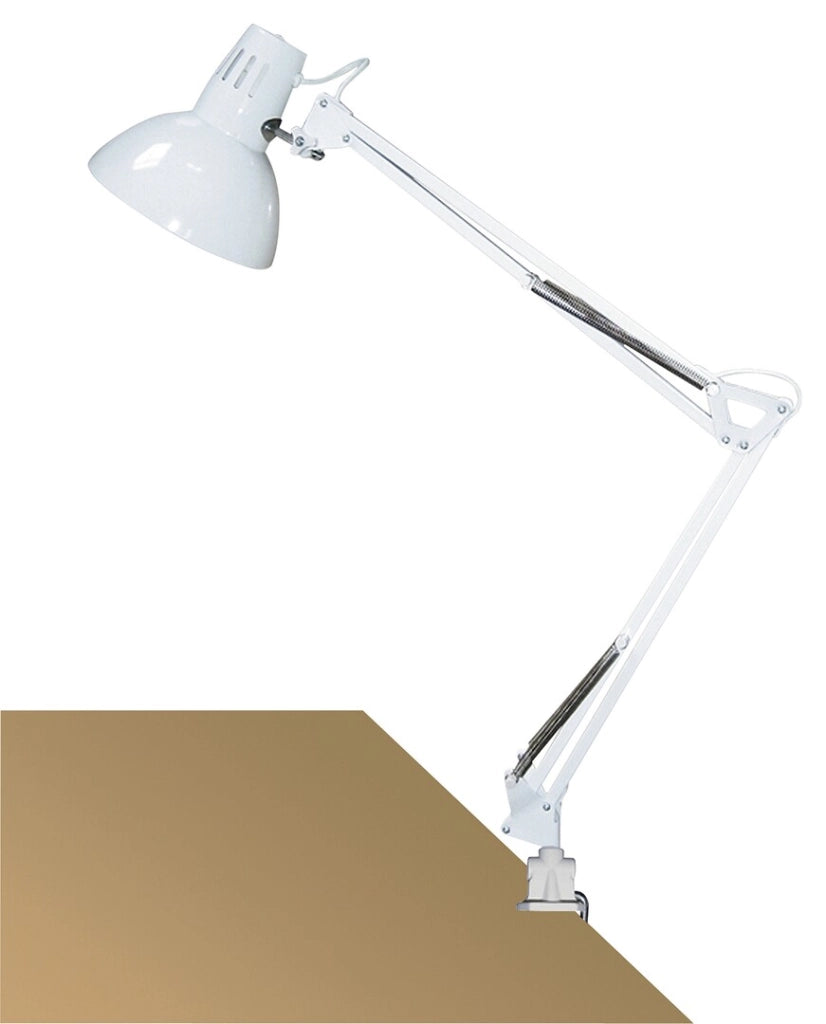 Lampada da scrivania a morsetto bianca E27 Rabalux Arno 4214