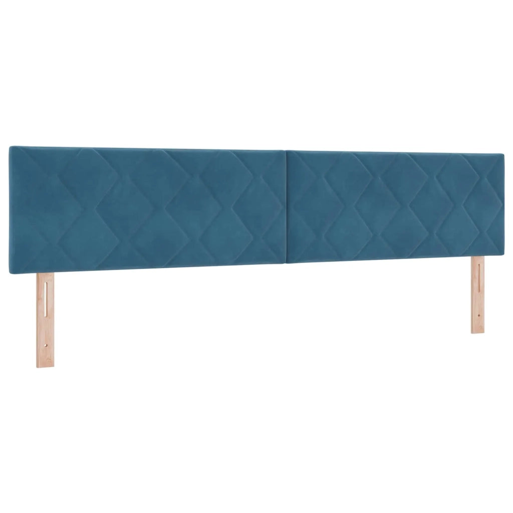 Letto box spring con materasso Blu 200 x 200 cm Velluto 3453219