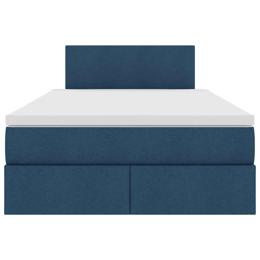 Letto con contenitore e materasso con testiera Blu 120 x 200 cm 3370442