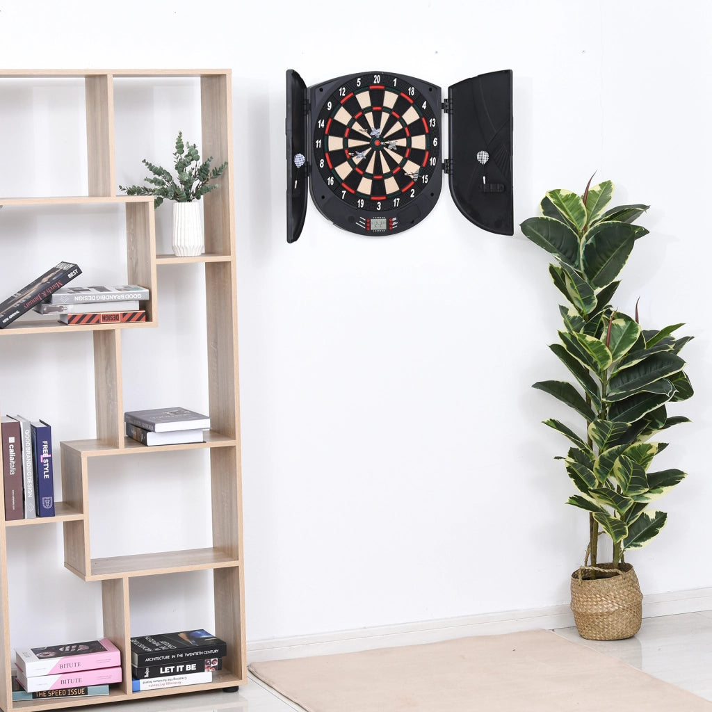 Bersaglio Freccette Elettronico per 8 Giocatori con 6 Freccette, Schermo LCD, 2 Porte e 26 Modalit¨¤ di Gioco