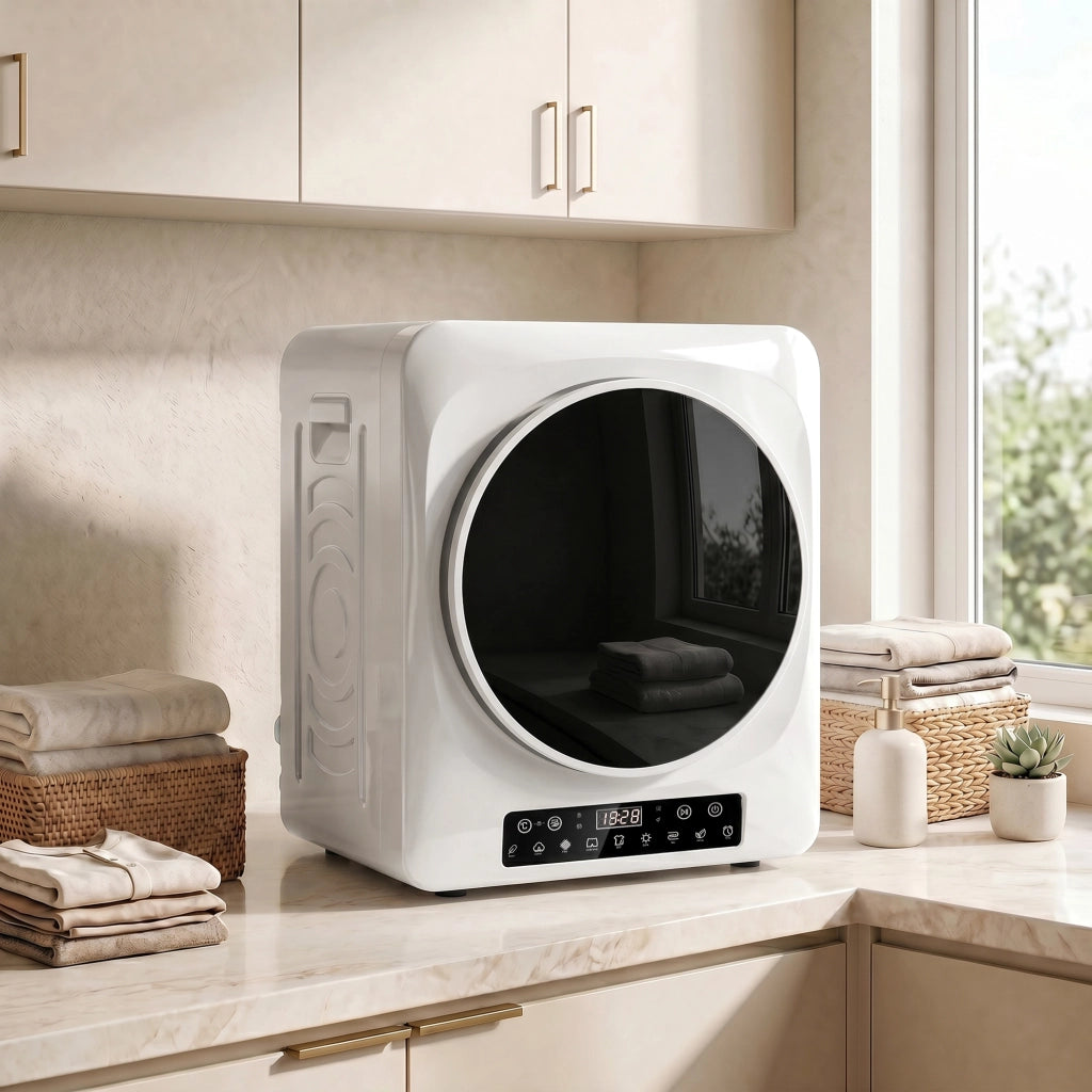 Asciugatrice Compatta a Evacuazione 1000W ¨C Xylo ¨C Bianco con Timer e Modalit¨¤ ECO