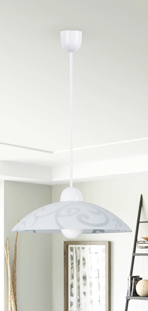 Lampada a sospensione Rabalux Scroll bianca Ø30 E27 60W