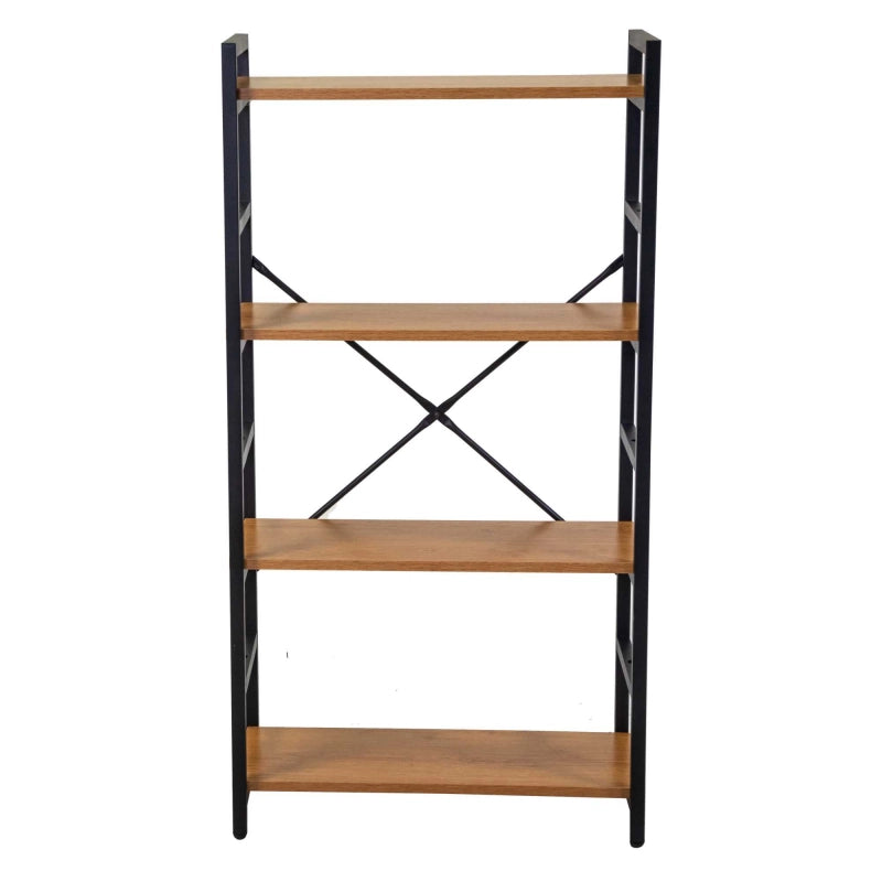 Scaffale metallo legno Achille 4 ripiani cm 60x28h117