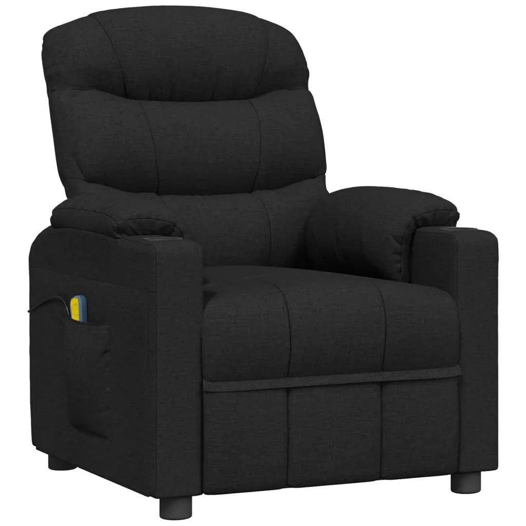 Poltrona Massaggiante Elettrica Nera in Tessuto 3143505