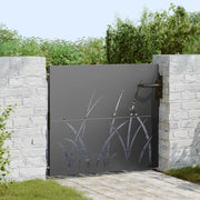 Cancello da giardino con blocco Nero 85 x 100 cm 42015864