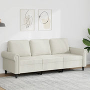 Divano a 3 Posti Crema 180 cm in Velluto 359547