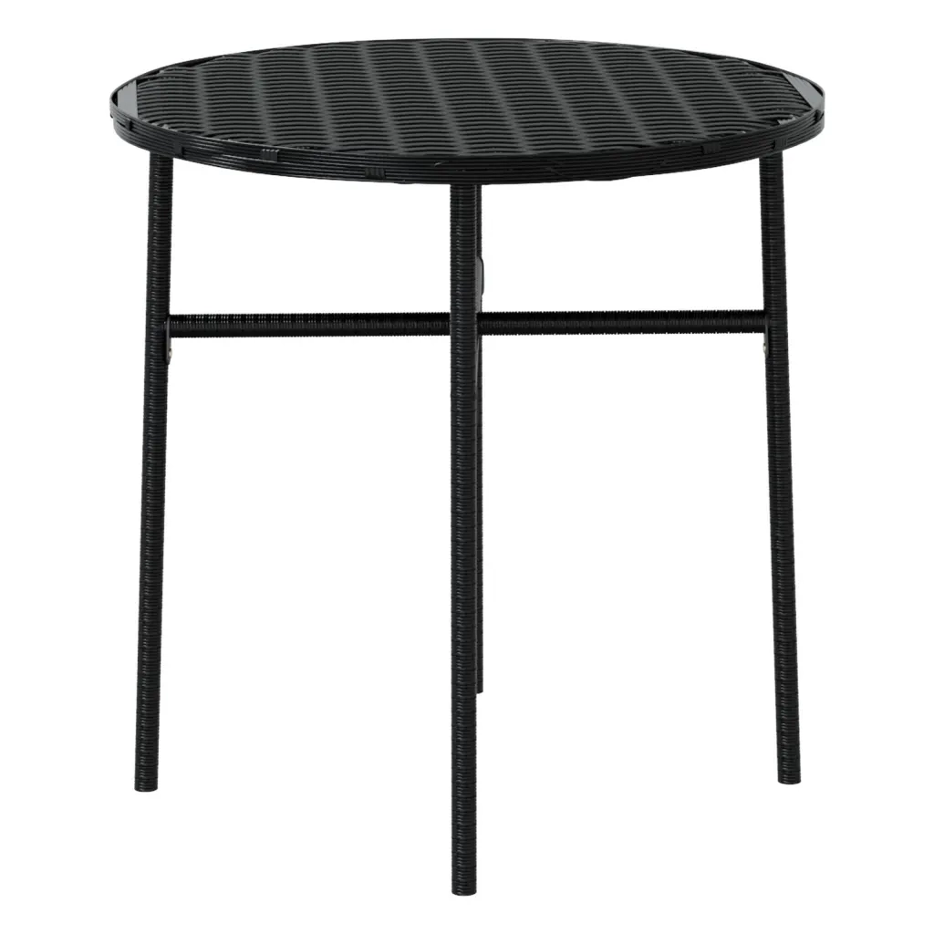 Set Mobili da Pranzo per Giardino 3 pz Polyrattan Nero 3098022