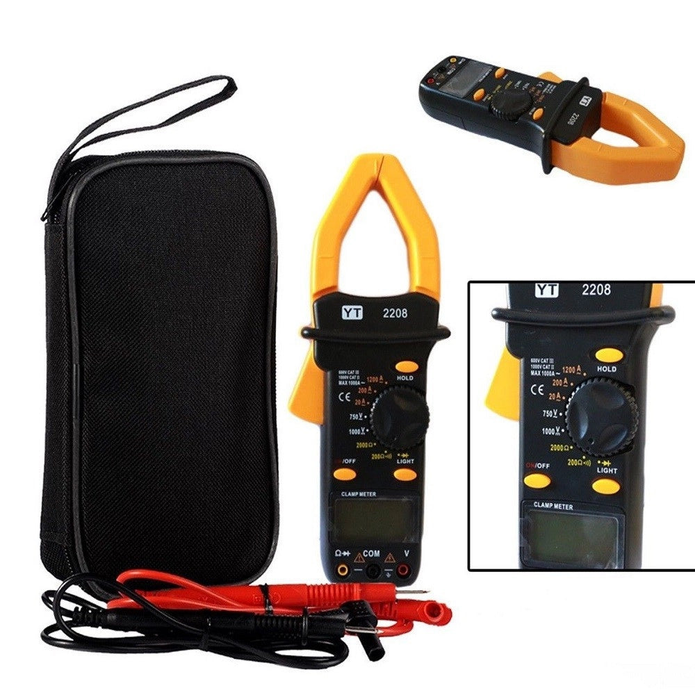 Trade Shop - Pinza Amperometrica Multimetro Test Tester Digitale Con Puntali Yt-2208 -