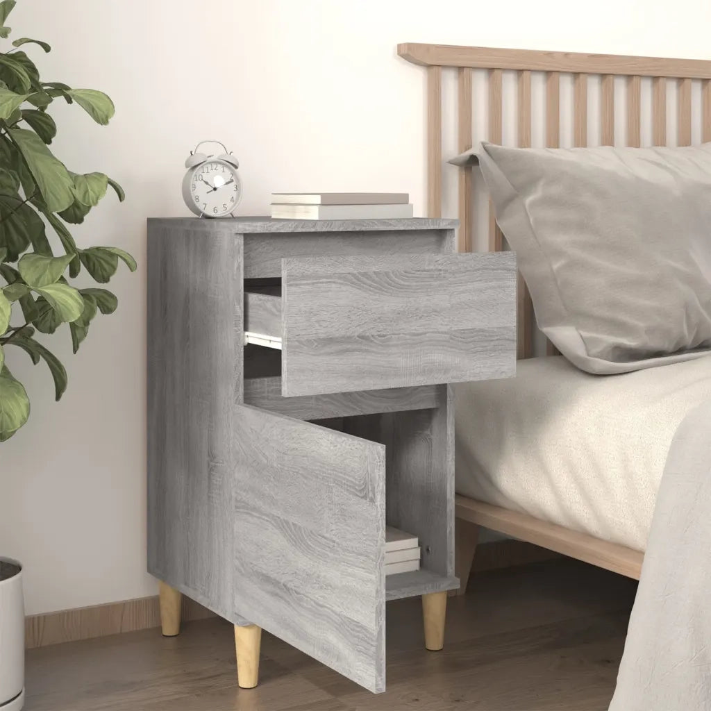 Comodino Grigio Sonoma 40x35x70 cm 819704