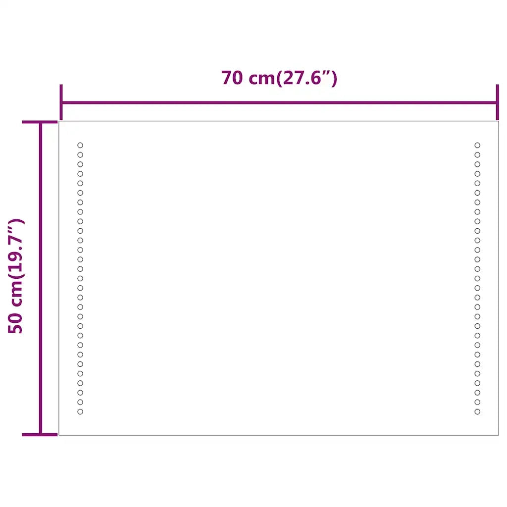 Specchio da Bagno con Luci LED 70x50 cm 151727