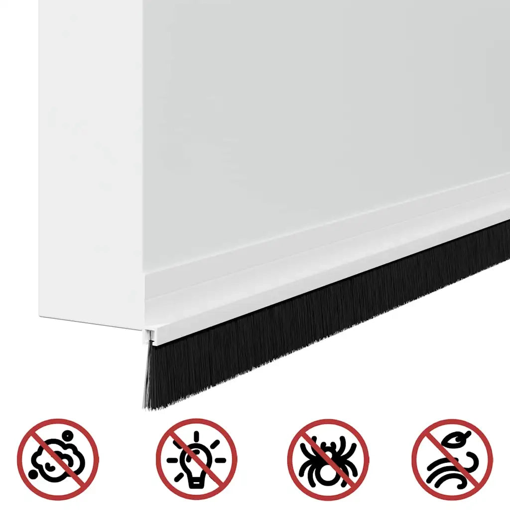 Spazzole per porte autoadesive 12 pz Bianco 100 cm CFW1678339