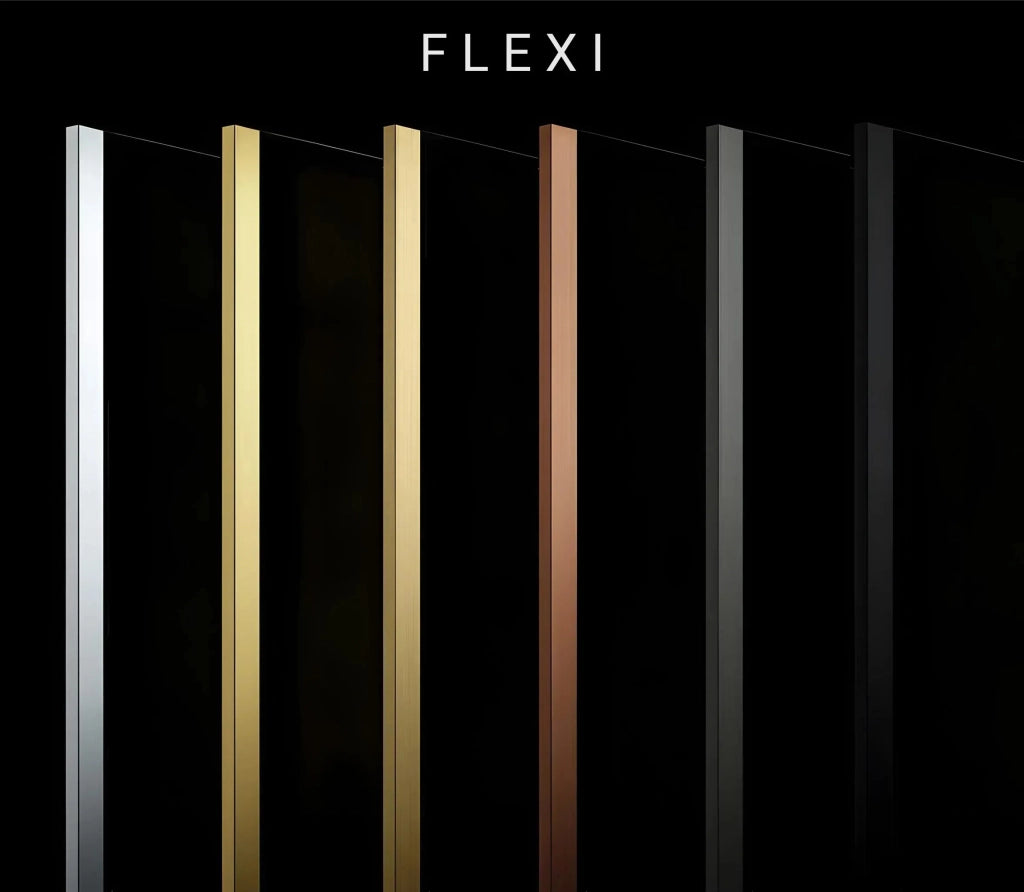 Parete Doccia Rea Flexi Brown / Gold 110